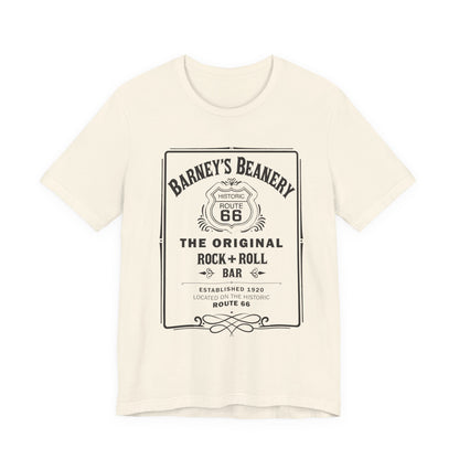 Rock N Roll Bar - BARNEY'S BEANERY - Woman's Retro Graphic Tee | Bella + Canvas 3001