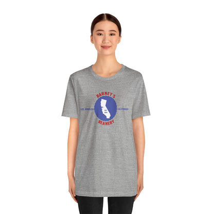 Retro Cali - BARNEY'S BEANERY Red & Blue - Mens  Graphic Tee | Bella + Canvas 3001