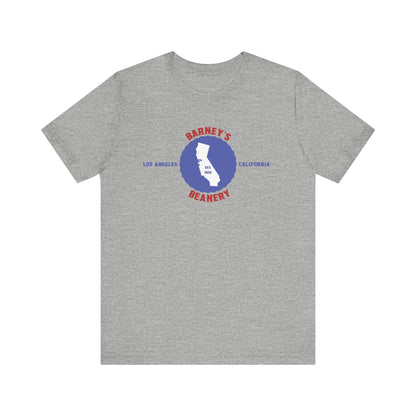 Retro Cali - BARNEY'S BEANERY Red & Blue - Mens  Graphic Tee | Bella + Canvas 3001