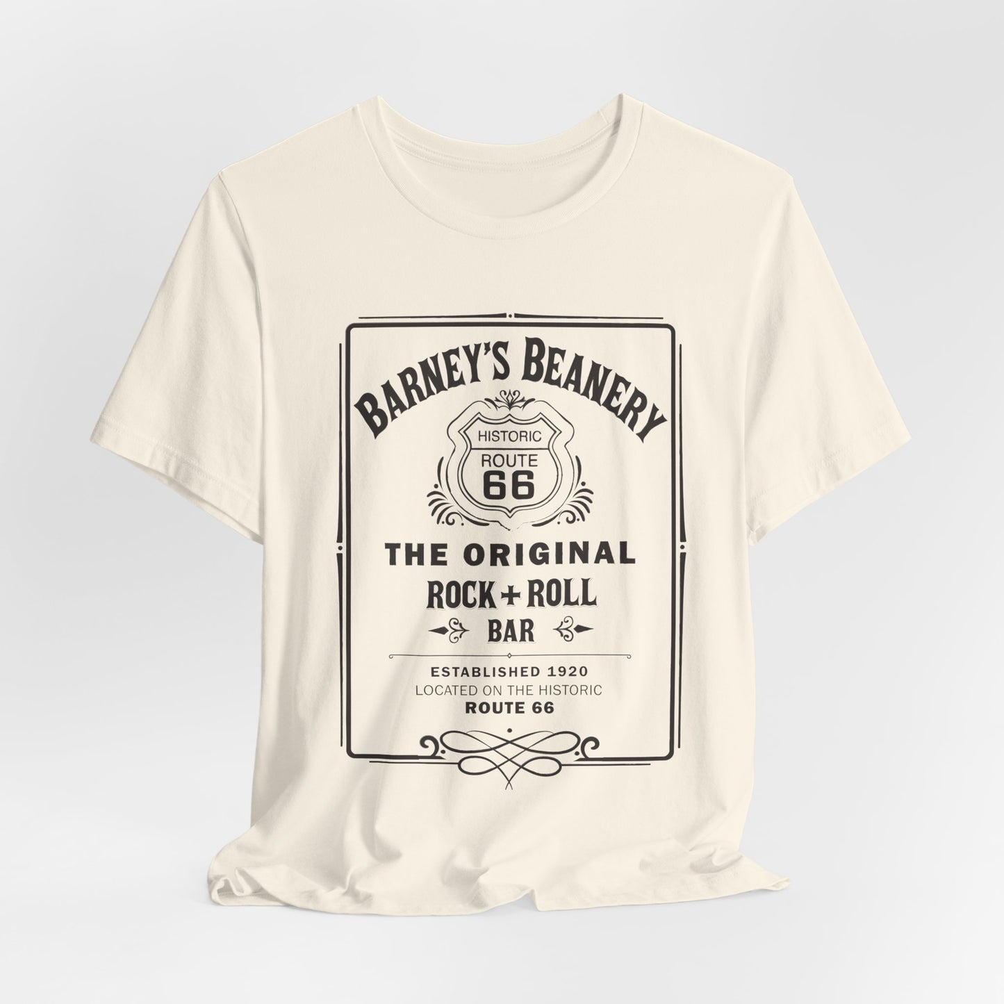Rock N Roll Bar - BARNEY'S BEANERY - Men's Retro Graphic Tee | Bella + Canvas 3001