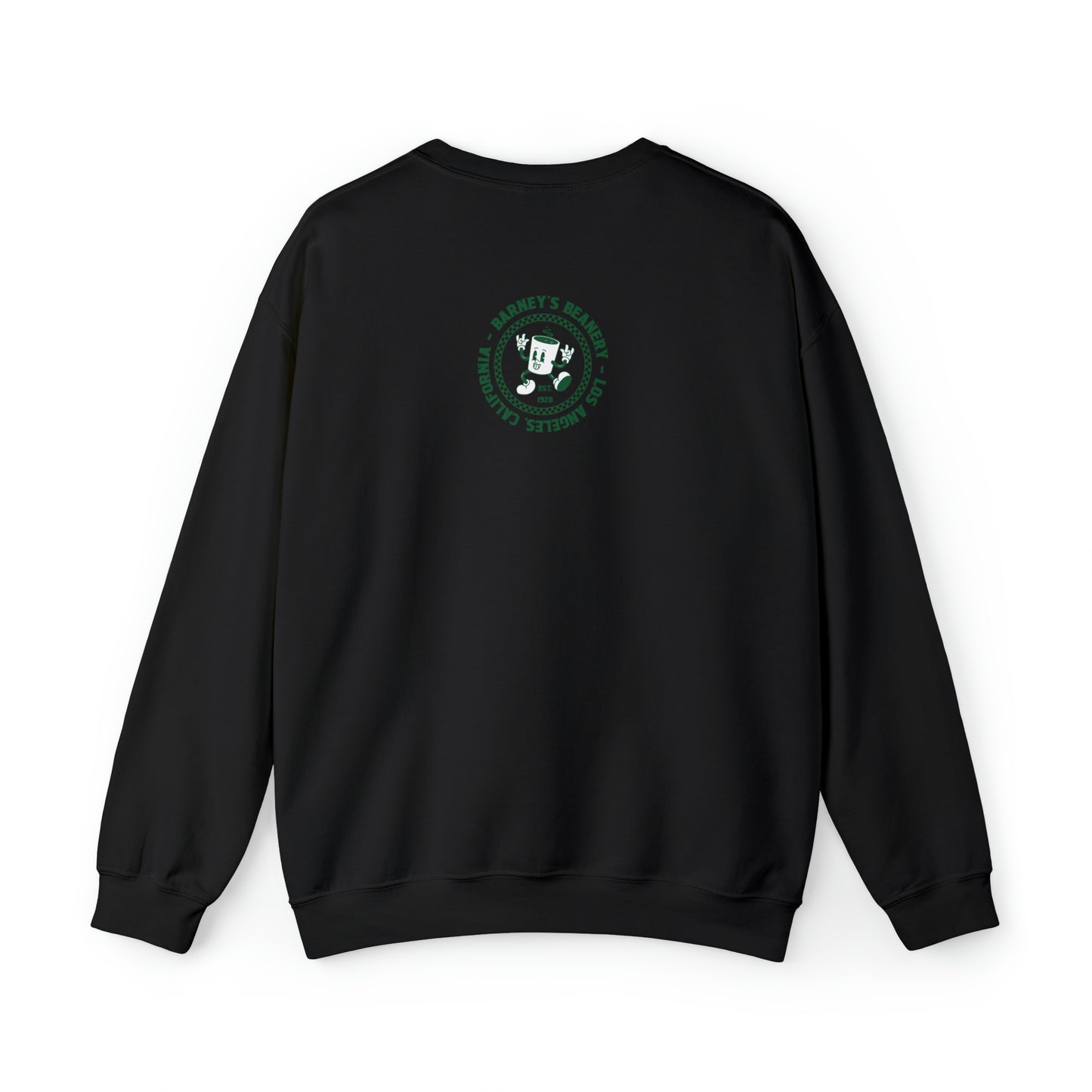 Eat More Chili. Drink More Beer. | BARNEY'S BEANERY Green - Men's Retro Graphic Sweatshirt