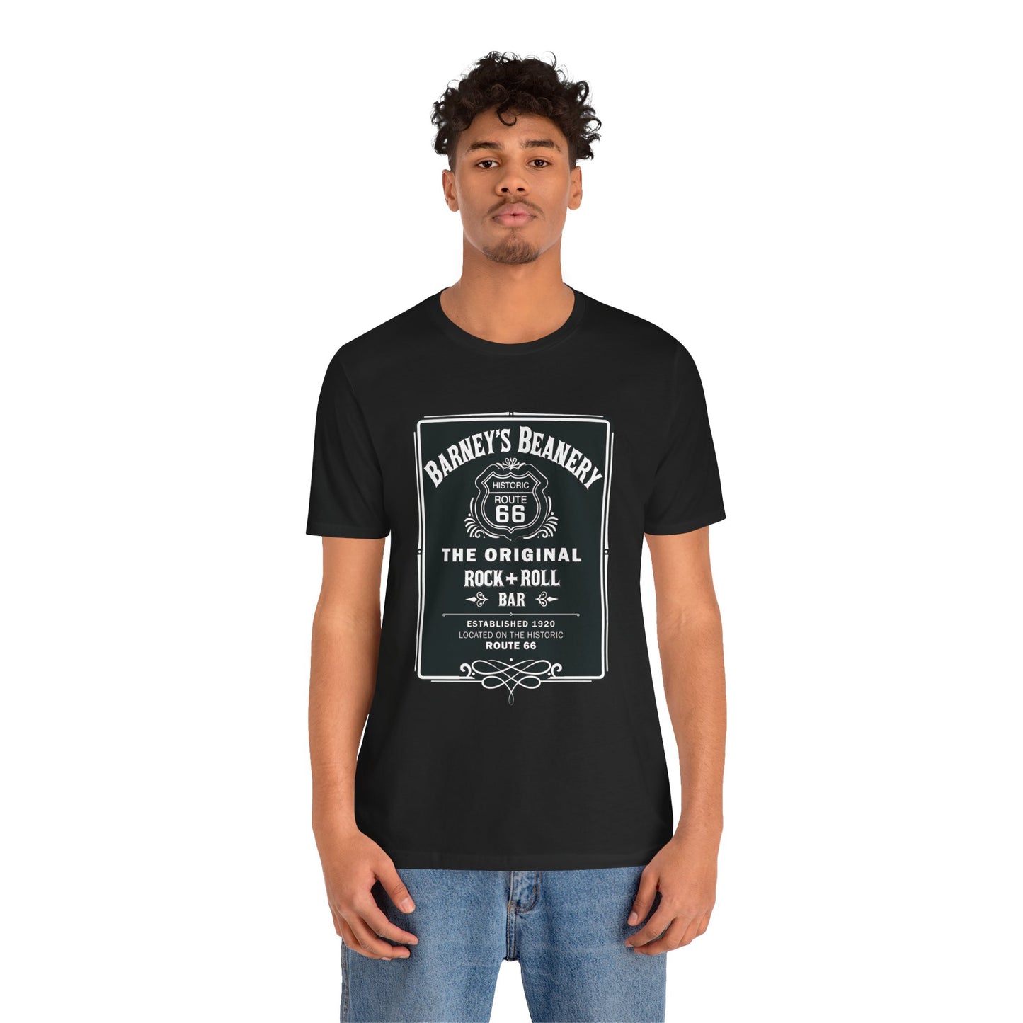 Rock N Roll Bar - BARNEY'S BEANERY - Men's Retro Graphic Tee | Bella + Canvas 3001