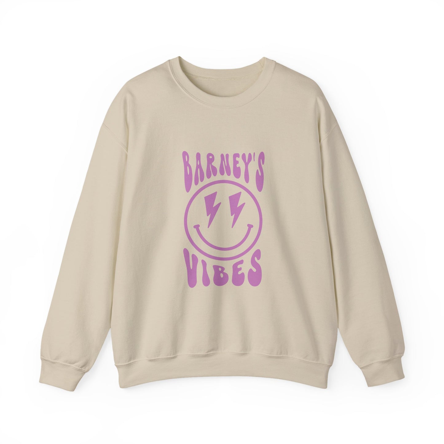 Barney's Vibes. BARNEY'S BEANERY - Womens Smiley Face Sweatshirt | Gildan 18000