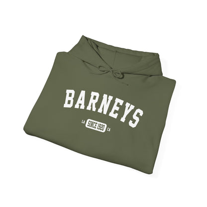 Vintage Collegiate Hoodie. BARNEY'S BEANERY - Mens Graphic Hoodie | Gildan 18500