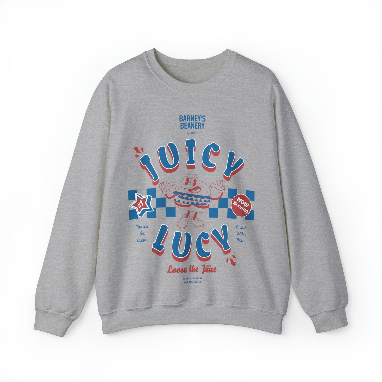 JUICY LUCY - Loose The Juice | BARNEY'S BEANERY - Women's Retro Graphic Sweatshirt