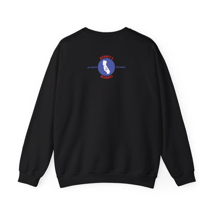 Eat More Chili. Drink More Beer. BARNEY'S BEANERY Red & Blue - Mens Retro Graphic Sweatshirt | Gildan 18000