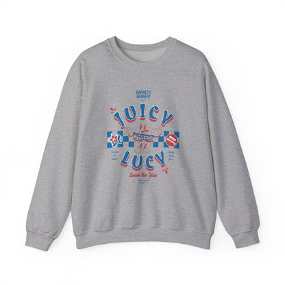 JUICY LUCY - Loose The Juice. BARNEY'S BEANERY - Womens Retro Graphic Sweatshirt | Gildan 18000