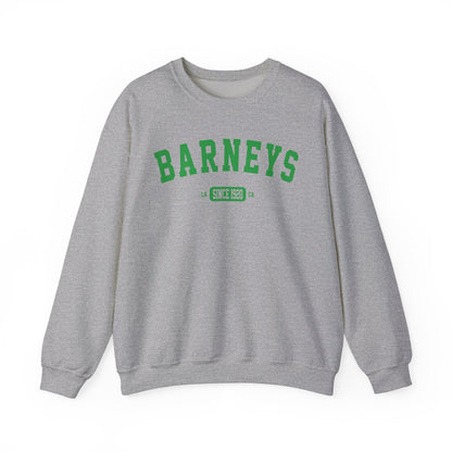 Vintage Collegiate Sweatshirt. BARNEY'S BEANERY - Mens Graphic Sweatshirt | Gildan 18000