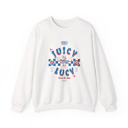 JUICY LUCY - Loose The Juice. BARNEY'S BEANERY - Mens Retro Graphic Sweatshirt | Gildan 18000