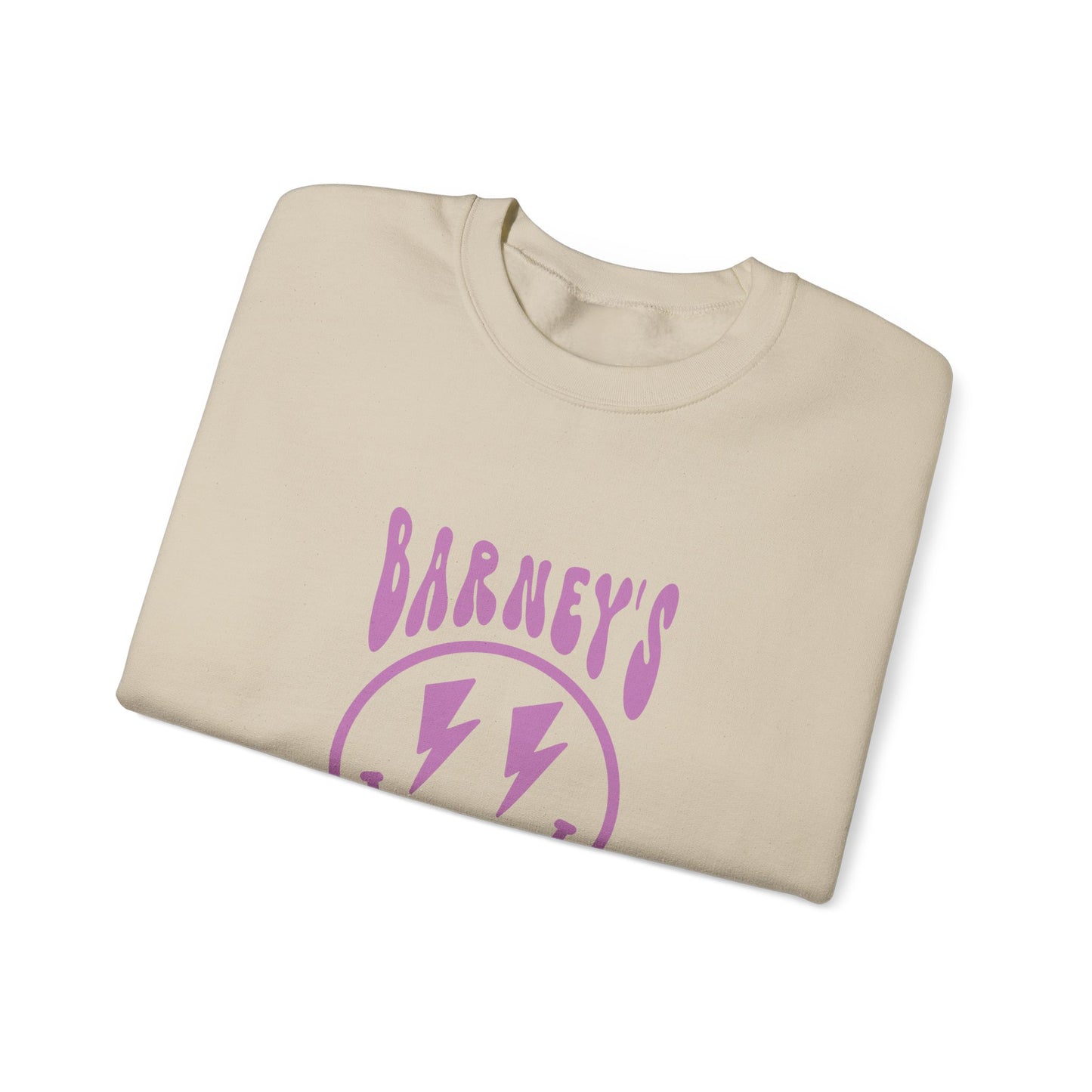 Barney's Vibes. BARNEY'S BEANERY - Womens Smiley Face Sweatshirt | Gildan 18000