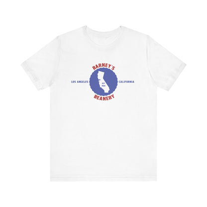 Retro Cali - BARNEY'S BEANERY Red & Blue - Mens  Graphic Tee | Bella + Canvas 3001