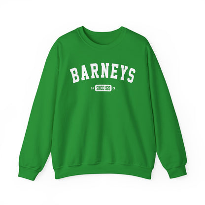 Vintage Collegiate Sweatshirt. BARNEY'S BEANERY - Mens Graphic Sweatshirt | Gildan 18000