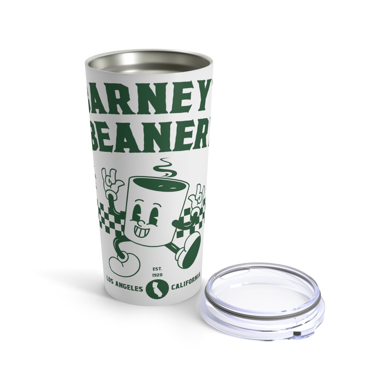 Eat More Chili. Drink More Beer. | BARNEY'S BEANERY - Green Tumbler 20oz