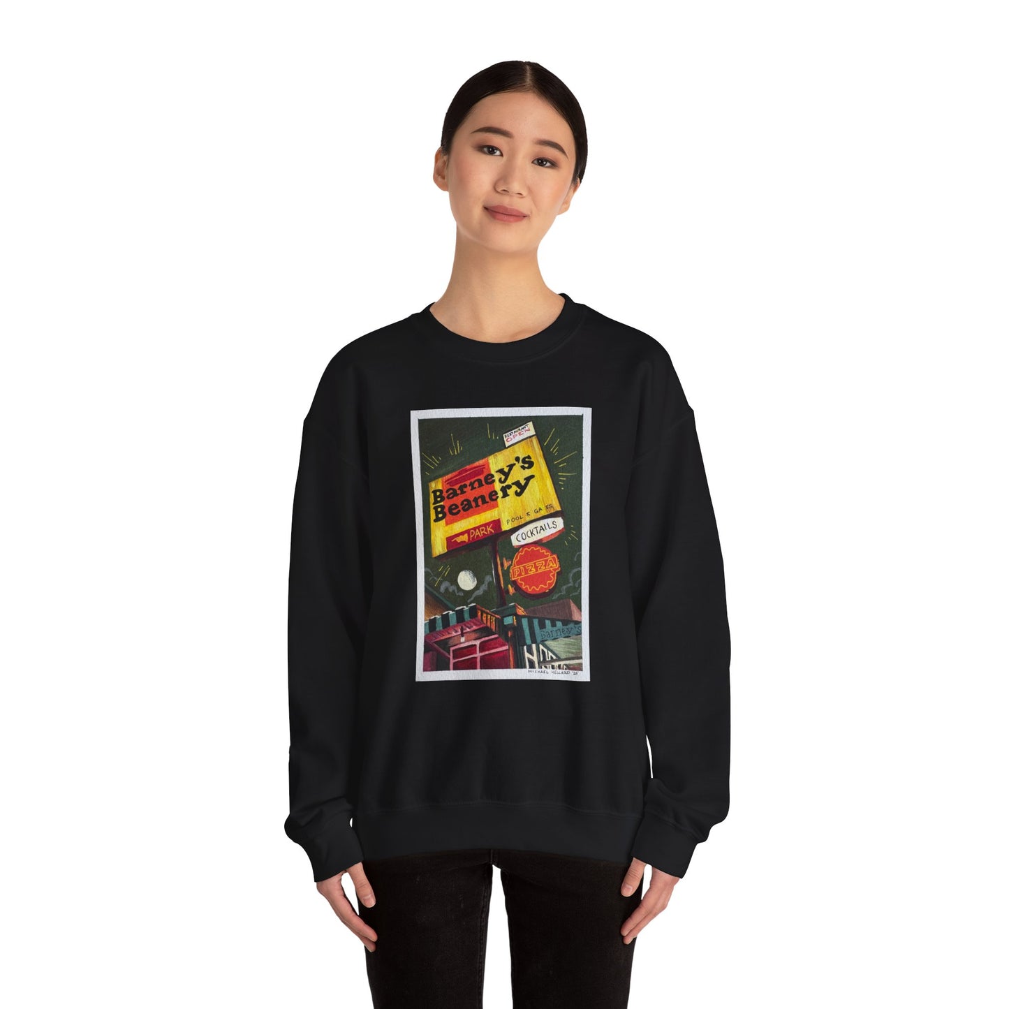 Barney's Beanery BIG SIGN - Unisex Heavy Blend™ Crewneck Sweatshirt