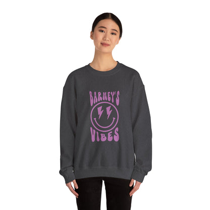 Barney's Vibes. BARNEY'S BEANERY - Womens Smiley Face Sweatshirt | Gildan 18000