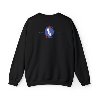 Eat More Chili. Drink More Beer. | BARNEY'S BEANERY Red & Blue - Men's Retro Graphic Sweatshirt