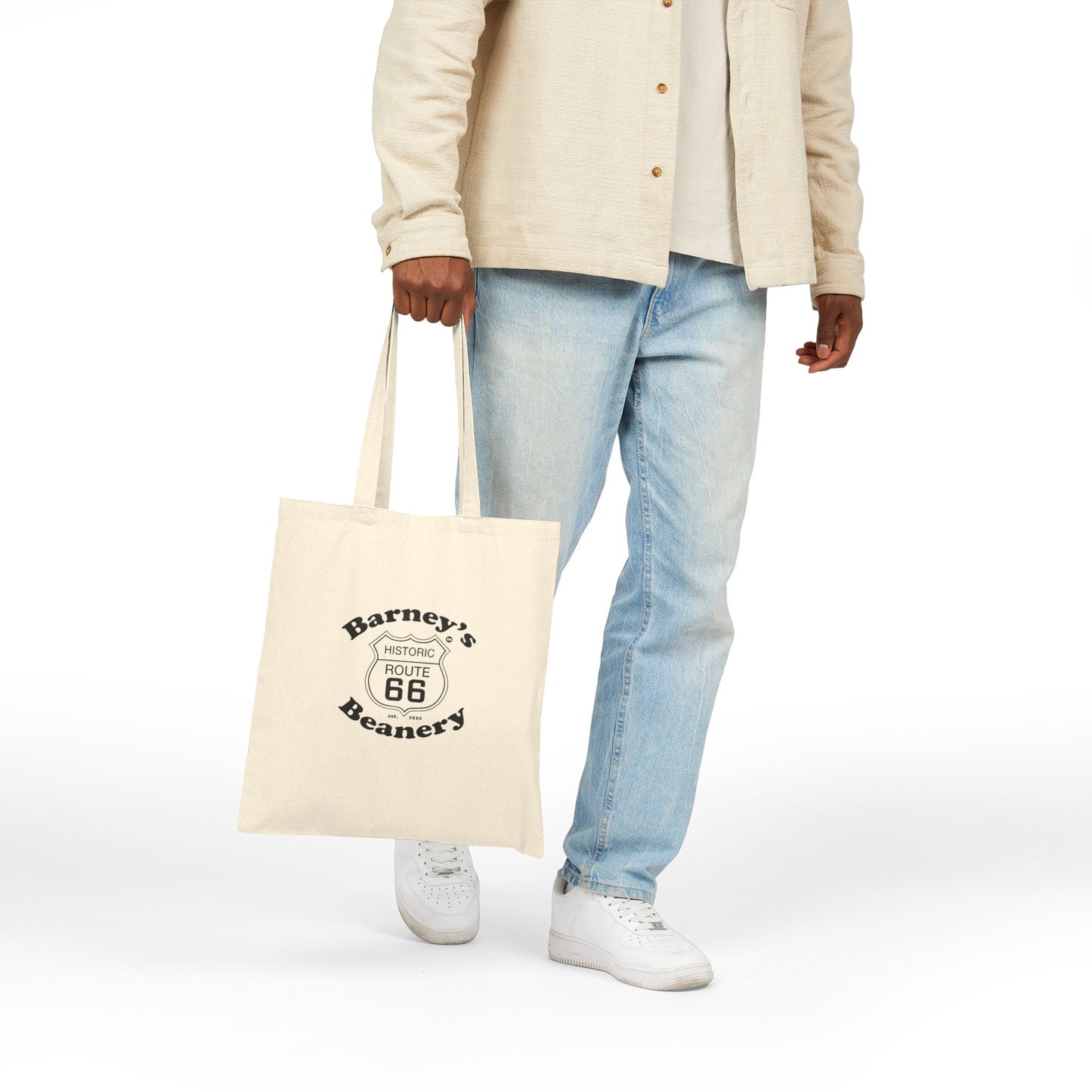 Route 66 | Barneys Beanery | Cotton Canvas Tote Bag