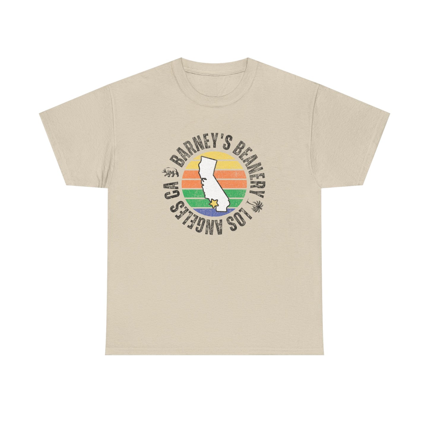 Retro Sunset T-Shirt. BARNEY'S BEANERY - Womens Retro Graphic Tee | Gildan 5000