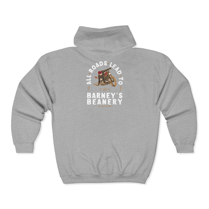 All Roads Lead To | BARNEY'S BEANERY | Men's Premium Full Zip Hoodie