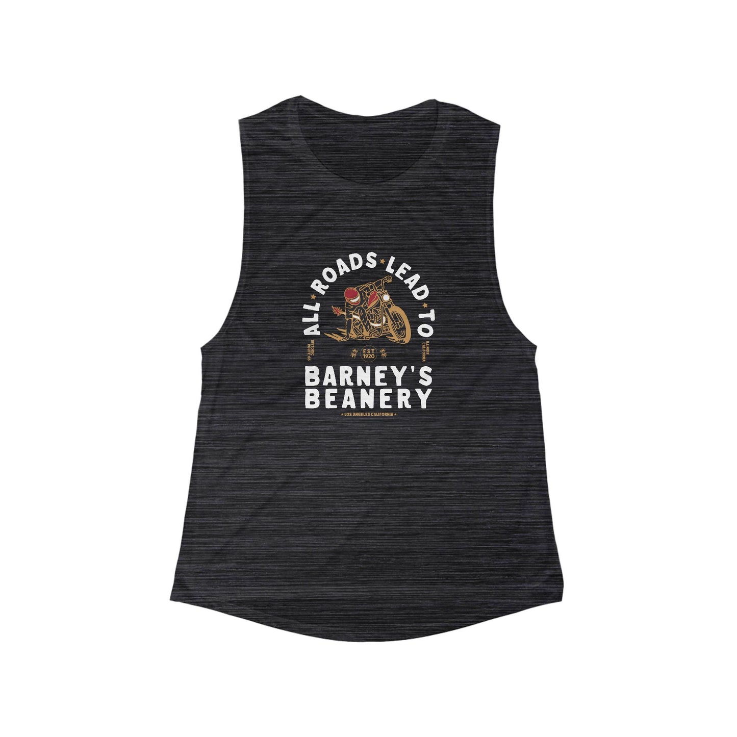 All Roads Lead To | BARNEY'S BEANERY - Women's Flowy Scoop Muscle Tank