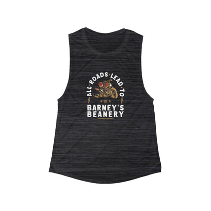 All Roads Lead To | BARNEY'S BEANERY - Women's Flowy Scoop Muscle Tank