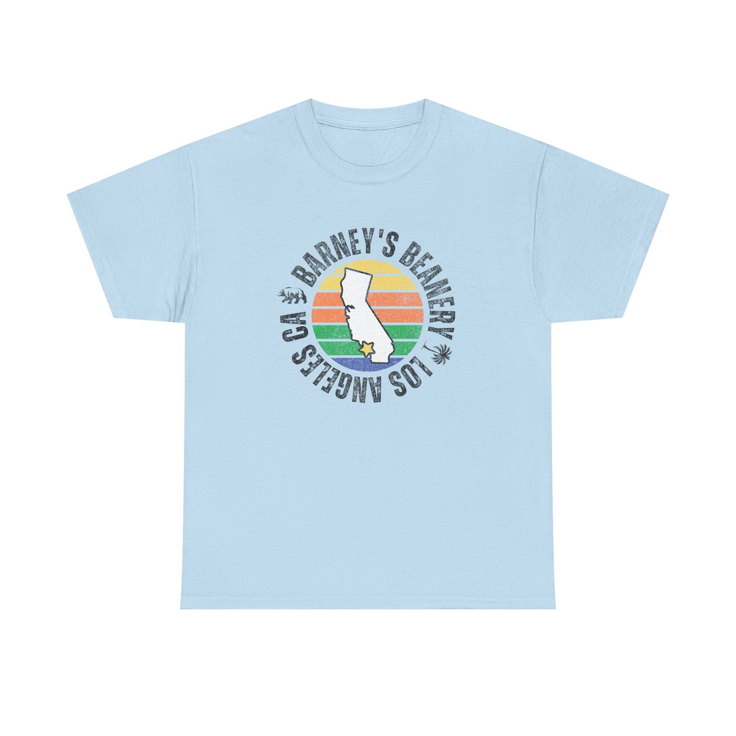 Retro Sunset T-Shirt. BARNEY'S BEANERY - Womens Retro Graphic Tee | Gildan 5000
